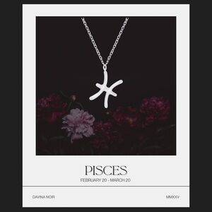 Pisces Zodiac 925 Sterling Silver Tiny Necklace
